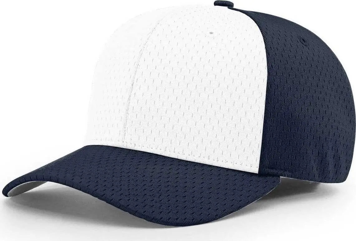 Richardson 495 Pro Mesh R-Flex Caps - Alternate White Navy - White Navy / SM