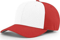 Richardson 495 Pro Mesh R-Flex Caps - Alternate White Red - White Red / SM