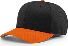 Richardson 495 Pro Mesh R-Flex Caps - Black Orange - Black Orange / SM
