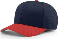 Richardson 495 Pro Mesh R-Flex Caps - Navy Red - Navy Red / SM
