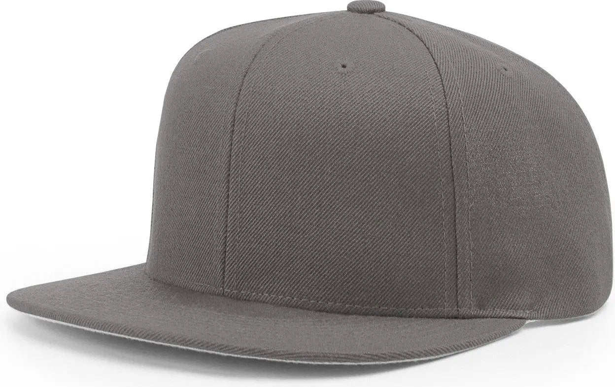 Richardson 510 Acrylic-Wool Blend Flatbill Snapback Cap - Charcoal - Dark Gray / OSFM