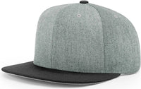 Richardson 510 Acrylic-Wool Blend Flatbill Snapback Cap - Heather Gray Black - Gray Black / OSFM