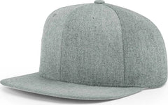 Richardson 510 Wool Flatbill Snapback Caps - Heather Grey - Gray / OSFM