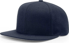 Richardson 510 Wool Flatbill Snapback Caps - Navy - Navy / OSFM
