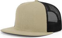 Richardson 511 Acrylic-Wool Blend Flatbill Trucker Cap - Khaki Black - Khaki Black / OSFM