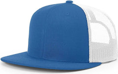 Richardson 511 Wool Blend Flat Bill Trucker Caps - Royal Whte - Royal White / OSFM