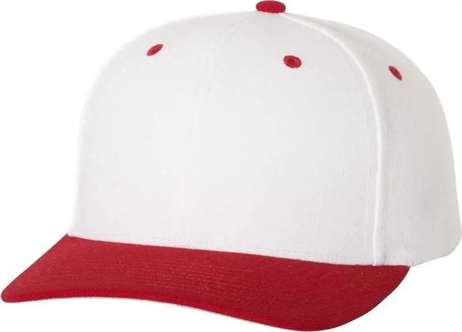 Richardson 514 Surge Adjustable Caps - White Red - White Red / SM