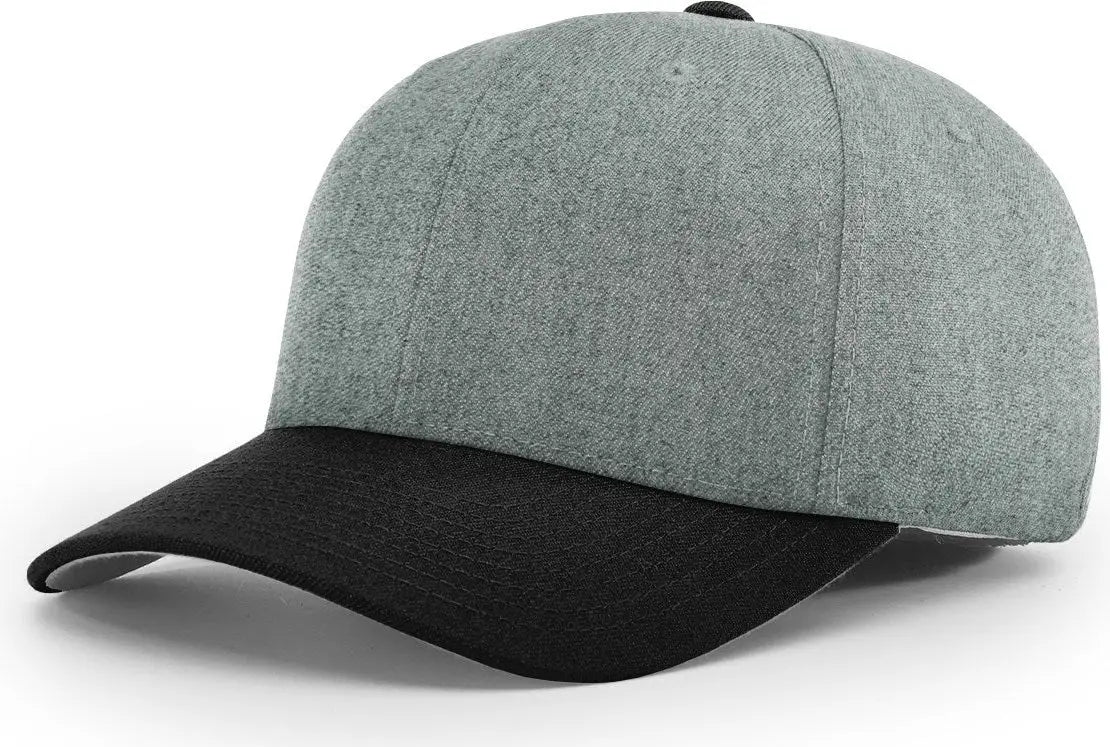 Richardson 585 Acrylic-Wool Blend R-Flex Cap - Heather Gray Black - Gray Black / LG-XL