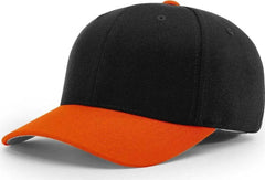 Richardson 585 Wool Blend R-Flex Caps - Black Orange - Black Orange / SM