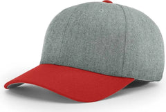 Richardson 585 Wool Blend R-Flex Caps - Heather Gray Red - Gray Red / XS-SM