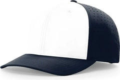 Richardson 632 Laser Perf R-Flex Adjustable Caps - White Navy - White Navy / SM