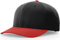 Richardson 632 Laser Perf R-Flex Snapback Cap - Black Red - Black Red / S