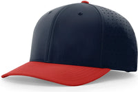 Richardson 632 Laser Perf R-Flex Snapback Cap - Navy Red - Navy Red / S