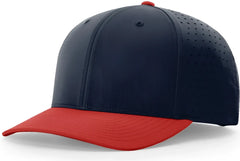 Richardson 632 Laser Perf R-Flex Snapback Cap - Navy Red - Navy Red / S