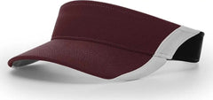 Richardson 708 Dryve Color Split Visors - Maroon Black - Maroon Black / SM
