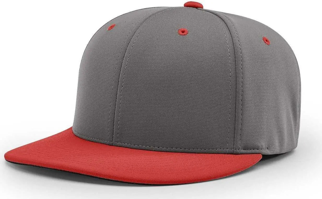 Richardson PTS20 Pulse R-Flex Caps - Charcoal Red - Dark Gray Red / XS-SM
