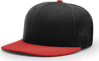Richardson PTS20M Pulse/Mesh Back Caps - Black Red - Black Red / XS-SM