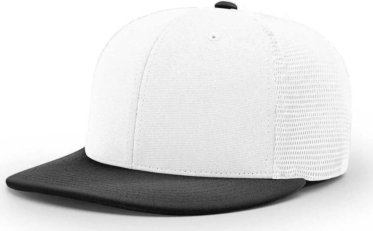 Richardson PTS20M Pulse/Mesh Back Caps - White Black - White Black / XS-SM