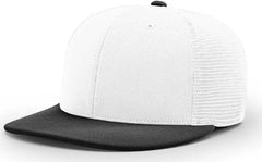Richardson PTS20M Pulse/Mesh Back Caps - White Black - White Black / XS-SM