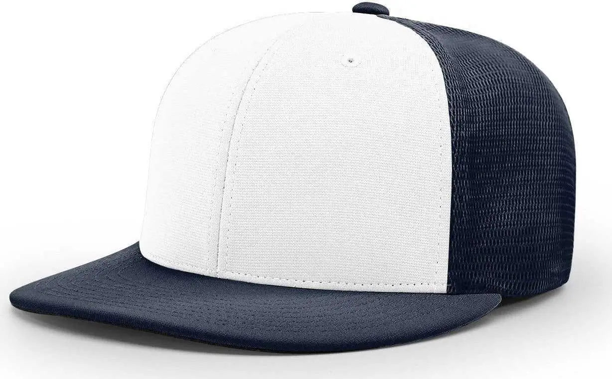 Richardson PTS20M Pulse/Mesh Back Caps - White Navy Alt - White Navy / XS-SM