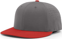 Richardson PTS30 Lite R-Flex Caps - Charcoal Red - Dark Gray Red / XS-SM