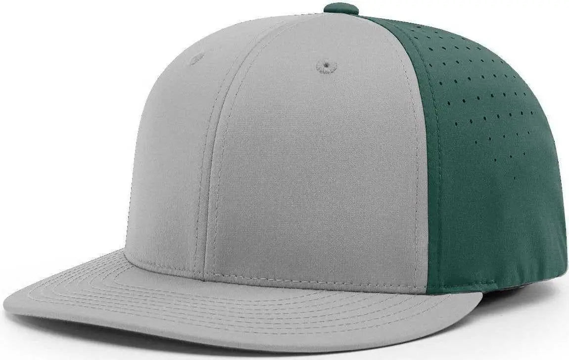 Richardson PTS30 Lite R-Flex Caps - Gray Dark Green Spt - Gray Forest / XS-SM