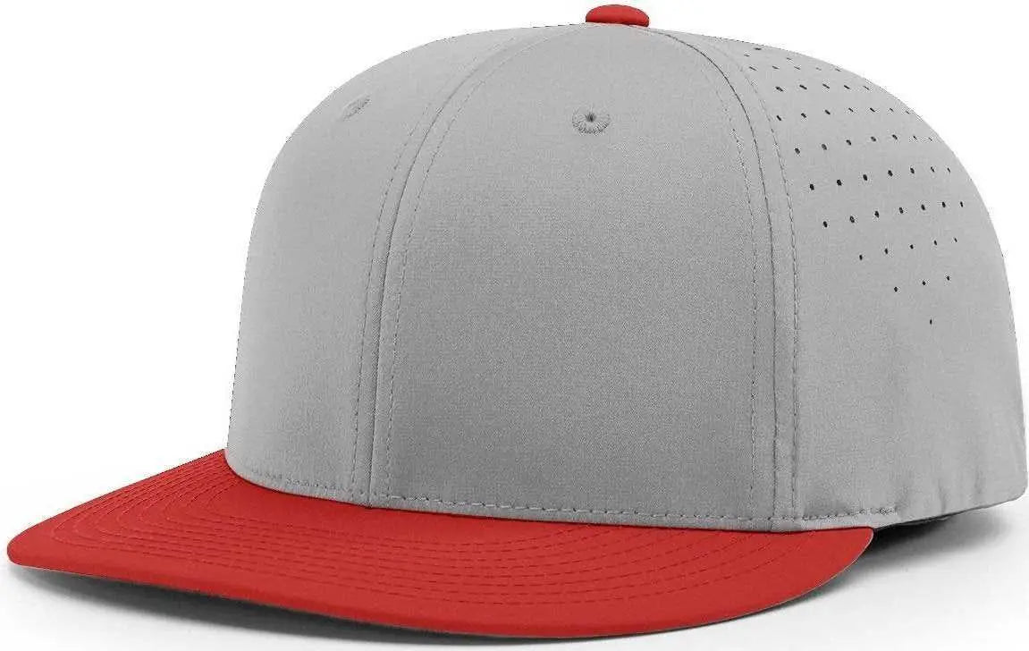 Richardson PTS30 Lite R-Flex Caps - Gray Red - Gray Red / XS-SM