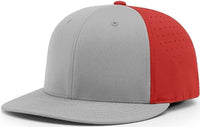Richardson PTS30 Lite R-Flex Caps - Gray Red Spt - Gray Red / XS-SM