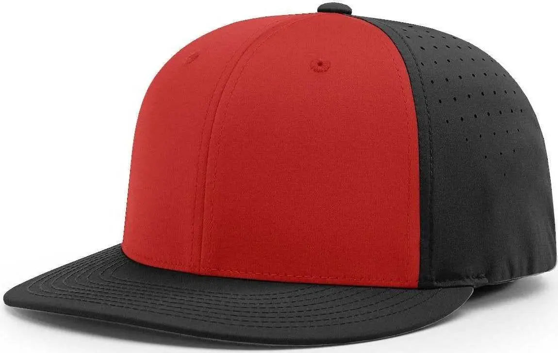 Richardson PTS30 Lite R-Flex Caps - Red Black Alt - Red Black / XS-SM