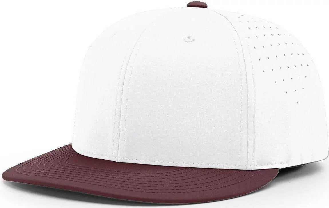Richardson PTS30 Lite R-Flex Caps - White Maroon - White Maroon / XS-SM