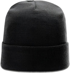 Richardson R18 Solid Beanie with Cuff - Black - Black / OSFM