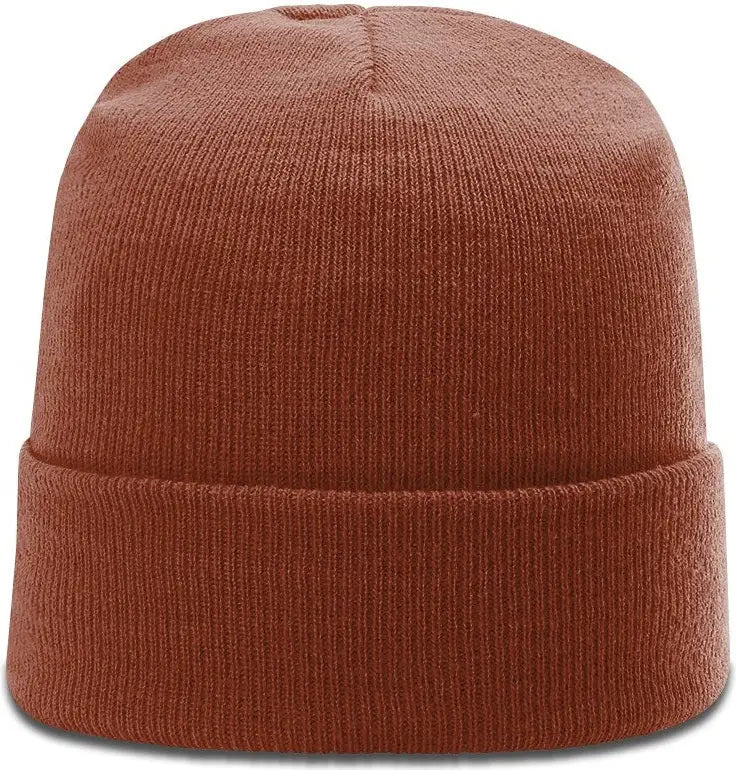 Richardson R18 Solid Beanie with Cuff - Burnt Orange - Burnt Orange / OSFM
