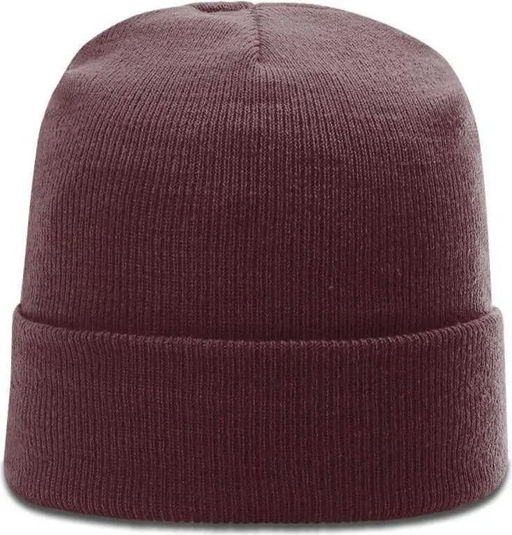 Richardson R18 Solid Beanies with Cuff - Maroon - Maroon / OSFM