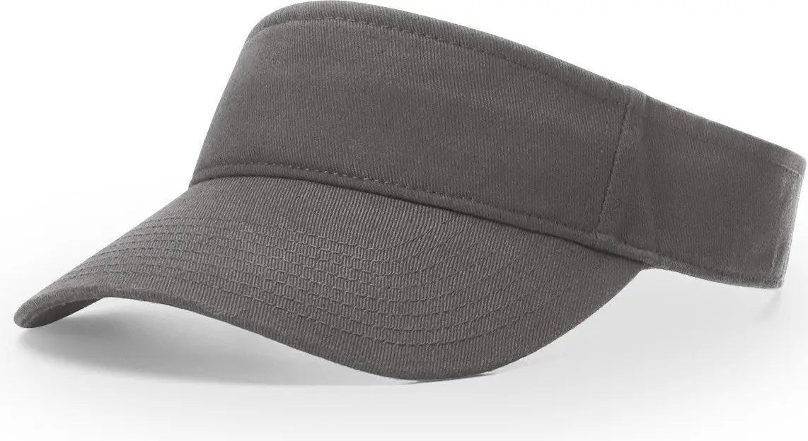 Richardson R45 Garment Washed Visor - Charcoal - Dark Gray / OSFM