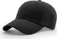 Richardson R55 Garment Washed Twill Caps - Black - Black / OSFM
