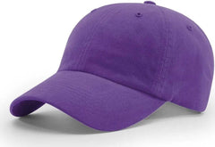 Richardson R55 Garment Washed Twill Caps - Purple - Purple / OSFM