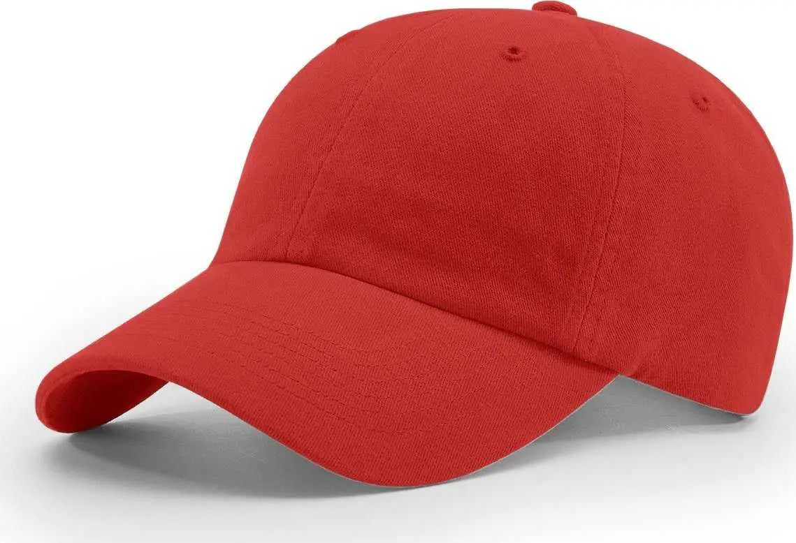 Richardson R55 Garment Washed Twill Caps - Red - Red / OSFM