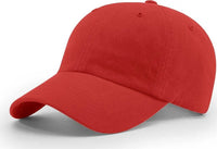 Richardson R55 Garment Washed Twill Caps - Red - Red / OSFM