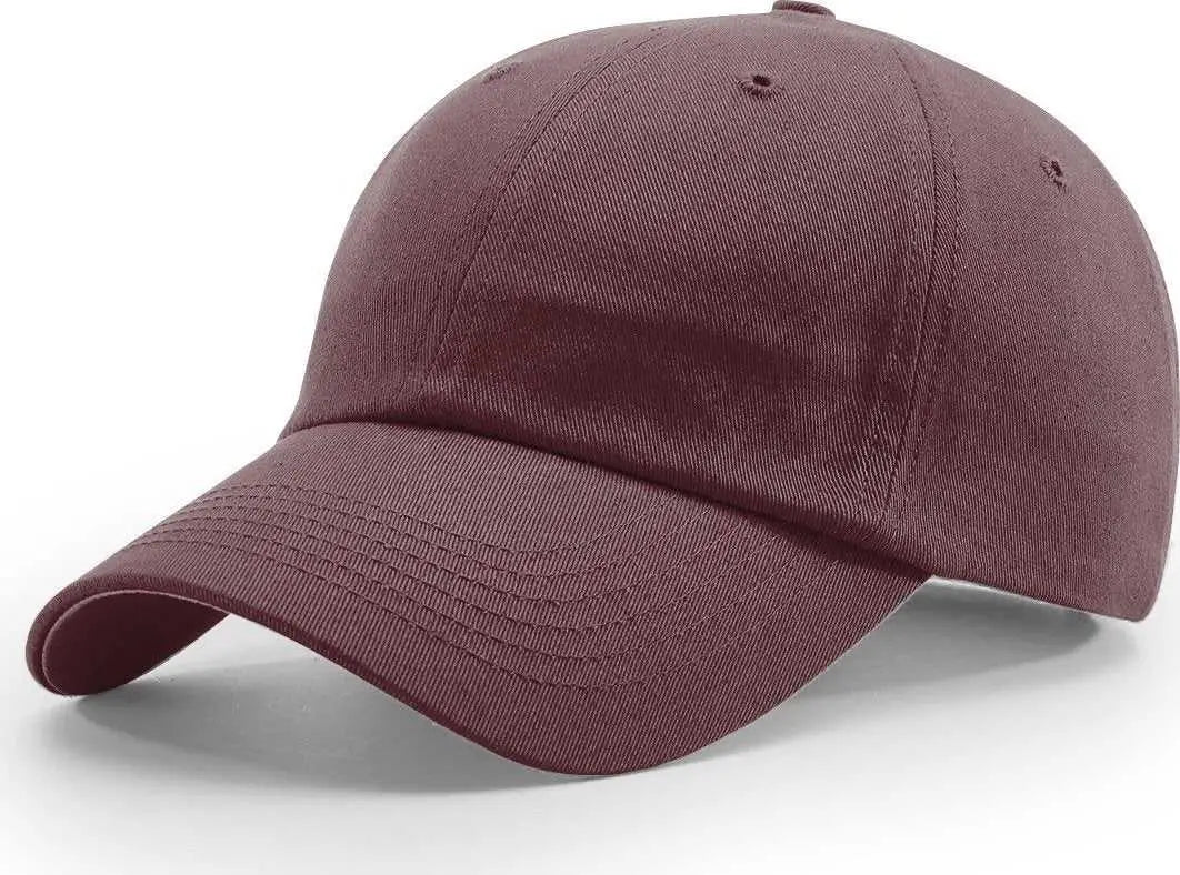 Richardson R65S Relaxed Twill Snapback Caps - Maroon - Maroon / OSFM