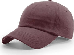 Richardson R65S Relaxed Twill Snapback Caps - Maroon - Maroon / OSFM
