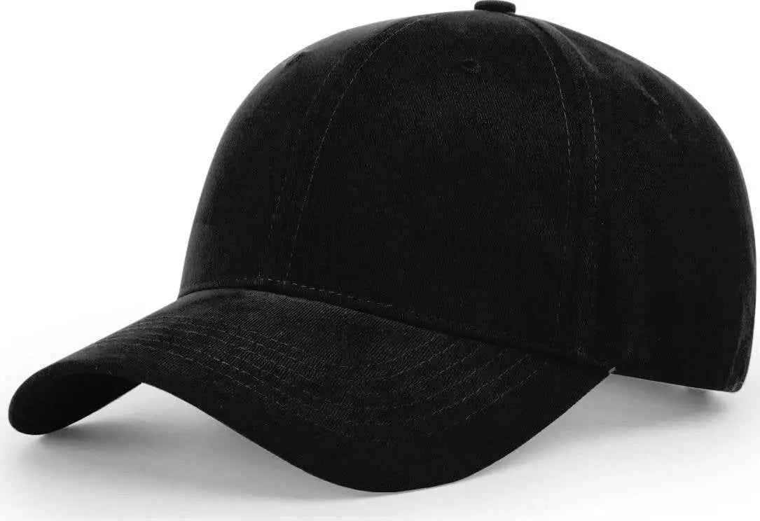 Richardson R75S Casual Twill Snapback Caps - Black - Black / OSFM