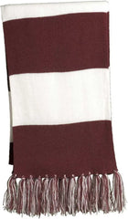 Sport-Tek STA02 Spectator Scarf - Maroon White - Maroon White / One Size Fits Most