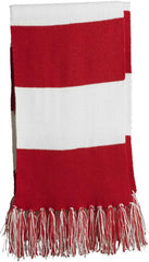 Sport-Tek STA02 Spectator Scarf - True Red White - Red White / One Size Fits Most