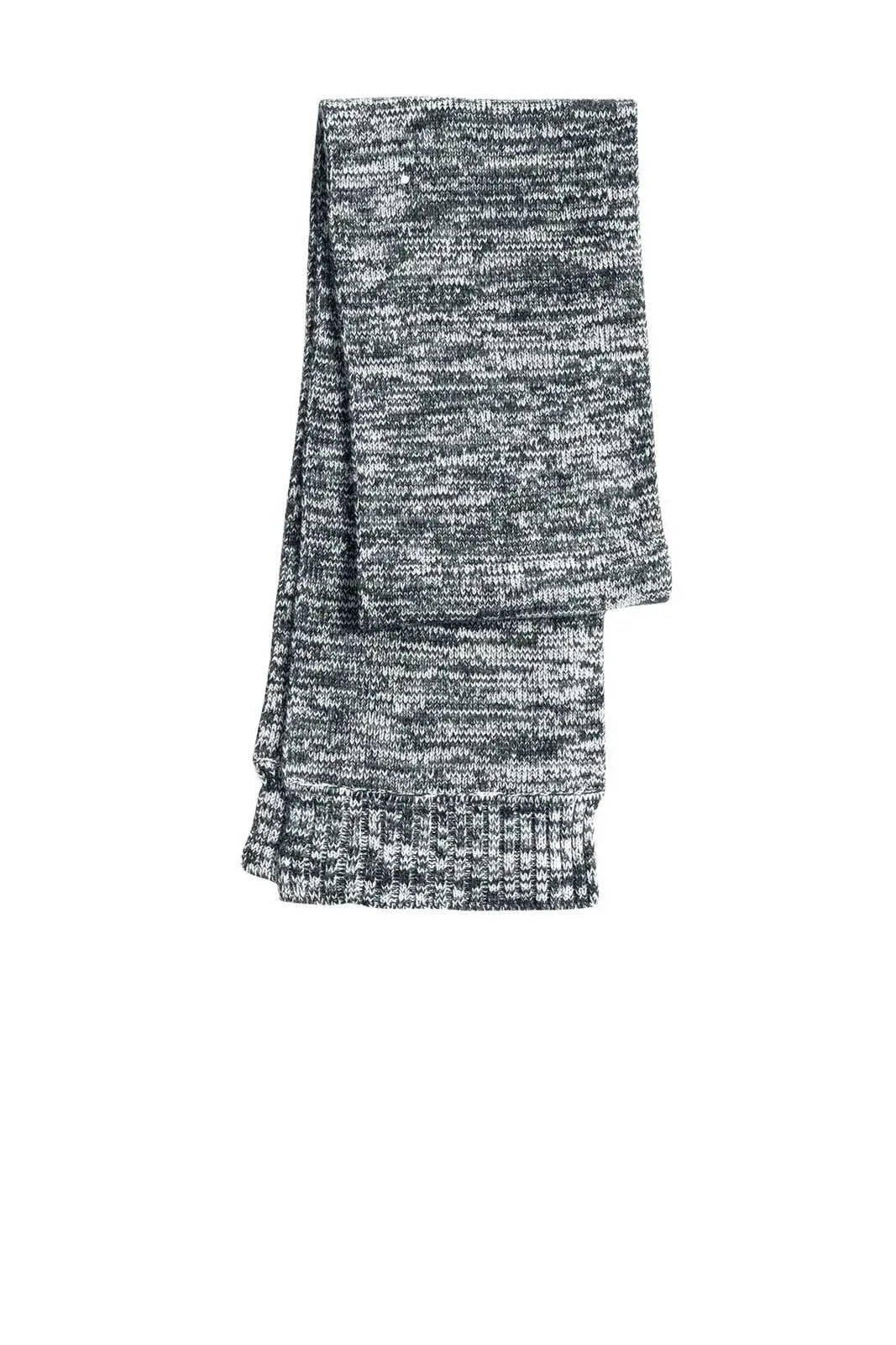 Sport-Tek STA04 Marled Scarf - Black Iron Gray White - Black Dark Gray / One Size Fits Most