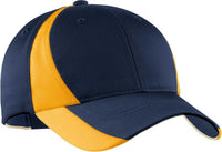 Sport-Tek STC11 Dry Zone Nylon Colorblock Cap - True Navy Gold - Navy Gold / One Size Fits Most
