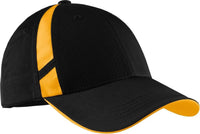 Sport-Tek STC12 Dry Zone Mesh Inset Cap - Black Gold - Black Gold / One Size Fits Most