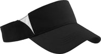 Sport-Tek STC13 Dry Zone Colorblock Visor - Black White - Black White / One Size Fits Most