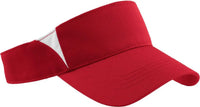 Sport-Tek STC13 Dry Zone Colorblock Visor - True Red White - Red White / One Size Fits Most
