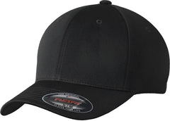 Sport-Tek STC22 Flexfit Cool & Dry Poly Block Mesh Cap - Black - Black / 6 3/4’’ - 7 1/4’’