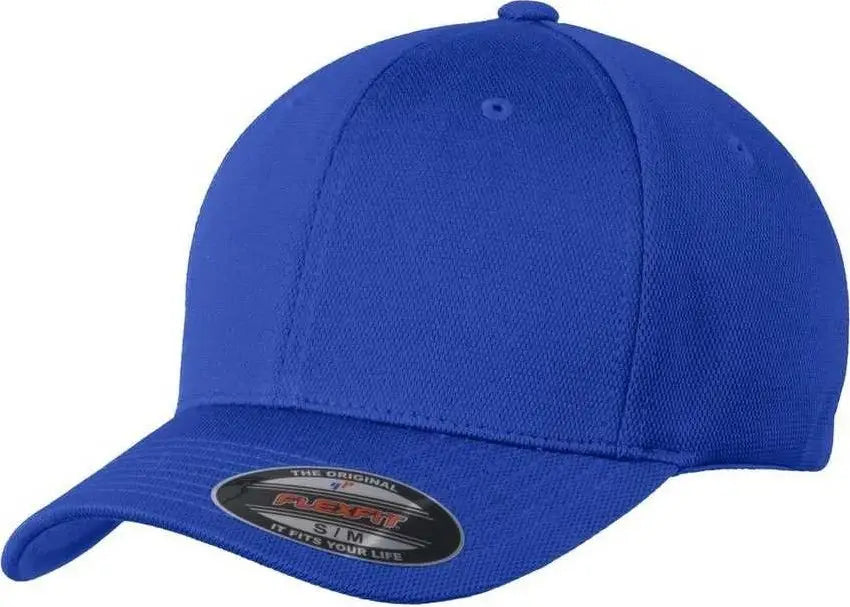 Sport-Tek STC22 Flexfit Cool & Dry Poly Block Mesh Cap - True Royal - Royal / 6 3/4’’ - 7 1/4’’